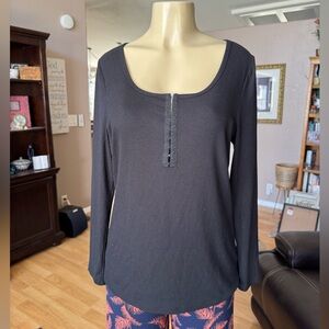 Torrid super soft black long sleeves scoop neckline blouse-size L